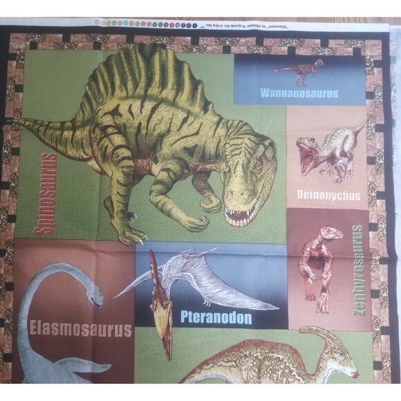 Kid's Dinosaurs & Coordinating Fabric Lot Quilting Sewing 3 1/2 Yards Avlyn Inc - Picture 3 of 6